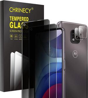 [4 Pack] 2 Pack Privacy Screen Protector for Motorola Moto G Power 2021 with 2 Pack Camera Lens Protector, 9H Hardness Tempered Glass Screen Protector, Anti Spy Anti Peeping, Welcome to consult
