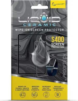LIQUID CERAMIC Glass Screen Protector with $400 Coverage | Scratch and Shatter Resistant Wipe On Nano Protection for All Phones Tablets and Smart Watches - Universal Fit, Welcome to consult