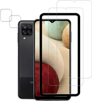 HKKAIS Easy Alignment Frame Designed for Samsung Galaxy A12 Tempered Glass Screen Protector 2-Pack Camera Lens Protector Film 2-Pack, Welcome to consult