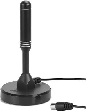 HDTV Antenna - August DTA240 - Indoor/Outdoor Portable Digital Aerial with Magnetic Base 6.5 feet Coax Cable 50 Miles Range, Welcome to consult