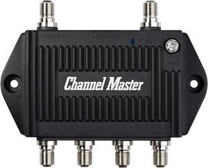 Channel Master TV Antenna Distribution Amplifier, TV Antenna Signal Booster with 4 Outputs for Connecting Antenna TV to Multiple Televisions (CM-3424),Black, Welcome to consult