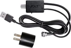 Jolt Switch USB in-Line Amplifier for TV Antenna - w/ 6 ft. USB Cable, Coaxial Cable, USB Power Adapter (Black), Welcome to consult