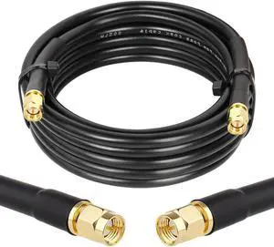 MOOKEERF SMA Male to SMA Male Coaxial Cable 50 ohm KMR240 Coax Cable Ultra Low Loss Antenna Extension Cable with SMA Connector for 3G/4G/5G/LTE Network Equipment, GPS, RF Radio to Antenna(8FT)