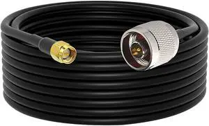 onelinkmore Low Loss RG58 N Male to SMA Male Antenna 35FT RF Coaxial Cable and Two-Way Radio Applications Pure Copper 50 ohm Cable for 3G/4G/5G/LTE/ADS-B/Ham/GPS/WiFi/RF Radio to Antenna