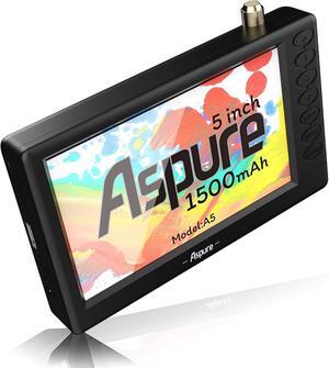 aspure Pocket 5 Inch Portable Digital ATSC TFT HD Screen Freeview LED Mini TV with USB,TF Card Input.Built-in Recharge Battery Television/Monitor for Outdoor -D5, Welcome to consult