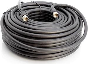 THE CIMPLE CO Coaxial Cable (Coax Cable) 75ft with Easy Grip Connector Caps- Black - 75 Ohm RG6 F-Type Coaxial TV Cable - 75 Feet Black, Welcome to consult