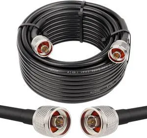 35ft KMR240 N Male to N Male Ultra Low Loss Coax Extension Cable,50ohm N Cable N Male Cable N-Type Coaxial Cables for 3G/4G/5G/LTE/ADS-B/Ham/GPS/WiFi/RF Radio to Antenna or Surge Arrester Use
