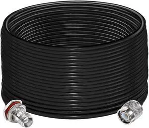 TUOLNK TNC Cable RG58 TNC Male Plug to TNC Female WiFi Antenna Extension Cable Low Loss 65.6ft (20M) TNC Coaxial Cable for Wireless Antenna Ham Radio, Welcome to consult
