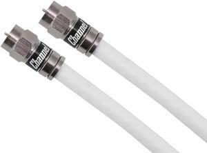 Channel Master CM-3712 RG-6 Coaxial Cable with F-Type Weatherproof Compression Connectors - 75 FT White, Welcome to consult