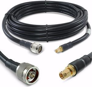 Proxicast 25 ft SMA Male to N Male Premium 400 Series Low-Loss Coax Cable (50 Ohm) for 4G LTE, 5G Modems/Routers, Ham, ADS-B, GPS to Antenna or Surge Arrester Use (Not for TV or WiFi) (ANT-140-420-25)