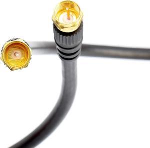 THE CIMPLE CO Coaxial Cable (Coax Cable) 75ft with Gold, Easy Grip Connectors- Black - 75 Ohm RG6 F-Type Coaxial TV Cable - 75 Feet Black, Welcome to consult