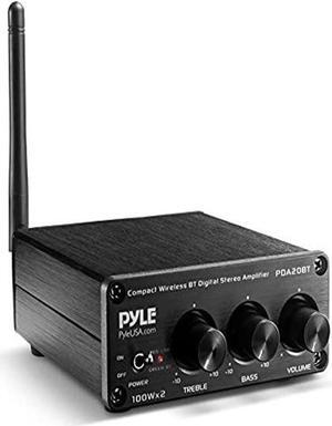 Bluetooth HiFi Mini Audio Amplifier - Class D Digital Desktop PC Stereo Amplifier Receiver (2 x 100 Watt MAX) Aluminum Diecast- Pyle PDA20BT, Welcome to consult