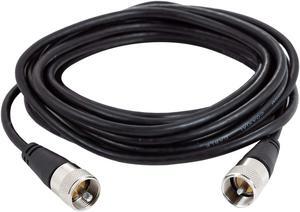 CB Antenna Cable, CB Coax Cable, 15FT(4.5m) RG58 Jumper Coaxial Cable, PL-259 UHF Male to Male Connector, 50 Ohm for HAM Radio, Antenna Analyzer, Dummy Load, Welcome to consult