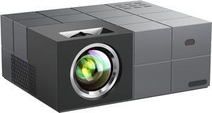 Native 1080P 5G WiFi Bluetooth Projector 4K Support, 15000L YOWHICK Outdoor Movie Projector with Screen and 300" Display, Video Projector Compatible w/iOS/Android/Win/TV/PS5, Grey, Welcome to consult