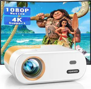 YOWHICK Mini Projector for iPhone, Native 1080P HD Projector, Portable Projector, Movie Projector Compatible with Android/iOS/Windows/TV Stick/HDMI/USB YOWHICK Mini Projector for iPhone, Native 1080P HD Projector, Portable Projector, Movie Projector Compatible with Android/iOS/Windows/TV Stick/HDMI/USB