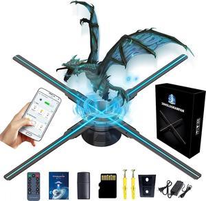 3D Hologram FanMissyou 181 Inch Hologram Fan WiFi Projector with 700 Video Library Tabletop Holographic LED Ceiling Skylight Night Light for Halloween Shop BarCasino Party Advertising Display