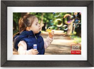 Frameo Digital Photo Frame with 32GB Memory,10.1 Inch WiFi Smart Digital Picture Frame with HD IPS Touch Screen,Auto-Rotate,Send Pictures from Anywhere via Frameo APP(Wood Effect), Welcome to consult