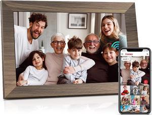 10.1 WiFi Digital Photo Frame, Canupdog IPS Touch Screen Smart Cloud Photo Frame with 16GB Storage, Wall Mountable, Auto-Rotate, Motion Sensor, Share Photos via Frameo App, Welcome to consult