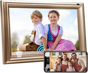 WiFi Digital Photo Frame 10.1 Inch IPS HD Cloud Smart Digital Picture Frame,16GB Storage, Wall Mountable, Auto-Rotate, Share Photos via App, Auto-Rotate, Send Photos from Anywhere, Welcome to consult