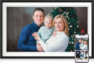 Digital Picture Frame Large 15.6 Inch, Mvgges WiFi Digital Photo Frame 32GB with 1920 * 1080 IPS Full HD Touchscreen, Wall-mountable, Share Photos and Videos Instantly from Anywhere via Free App