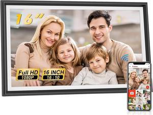 Livingpai 16 inch Digital Picture Frame, Touch Screen Smart Digital Photo Frame with 32GB Storage, WiFi Electronic Picture Frame Easy to Share Photos and Videos via Frameo App, Welcome to consult