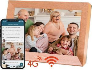 FAMILINK - 4G or WiFi Digital Picture Frame Load from Phone - Remote Easy Setup - Electronic Photo Frame You can Send Pictures to Instantly by App or Email - 10 inches Touch Screen 1280x800 px