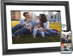 ZHYKHX Digital Picture Frame - WiFi Photo Frame 10.1 inch HD IPS Touch Screen Built in 16GB Memory Share Photo & Video Instantly via Frameo App from Anywhere,Support Auto Rotate,Wall Mountable(Black)