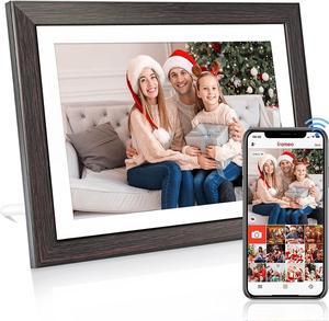 HMTECH Digital Photo Frame, WiFi Digital Picture Frame with 10.1 Inch IPS Touch Screen Display, 16GB Storage, Auto-Rotate, Wall Mountable, Share Photos or Videos Anywhere via Free APP - For Your Lover