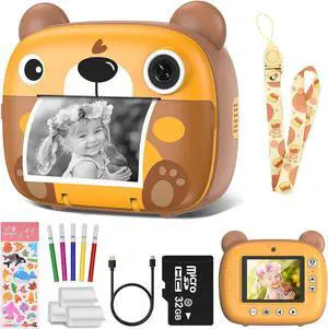 Kids Instant Camera for 3-12 Years Old Kids Toddlers Childrens Boys Girls Christmas Birthday Gifts 2.0 Inch Screen 12MP / 1080P HD Video Camera Baby Instant Print Digital Camera, Welcome to consult