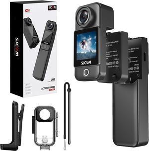 SJCAM C300 4K 20MP Action Camera Wearable Handheld, 7 Hours Battery Life, Touch Screen, 6-Axis Stabilizer, 154° FOV 8X Zoom, Waterproof Camera Underwater 98ft, 5G WiFi 720P Live, 32G SD Card and Kits