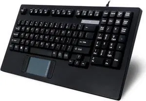 Adesso AKB-425UB - Easytouch Rackmount USB Touchpad Keyboard, Black