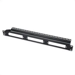 Cable Matters Rackmount 1U 19 Blank Fiber Patch Panel with LGX Adapter Slots in Black