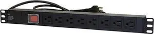 Rack Mount Server Network PDU Power Strip, 8 Outlets, 12 ft. Cord, 15A, 1U Rack-Mount Metal Slim Design, Welcome to consult