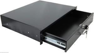 RAISING ELECTRONICS Drawer Server Cabinet Case 19 Inch Locking Rack Mount DJ Lockable Deep Drawer with Key (2U), Welcome to consult