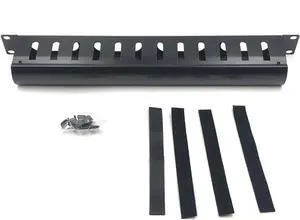 Raising Electronics1U Horizontal Rack Mount Metal Cable Management with Cover, Welcome to consult