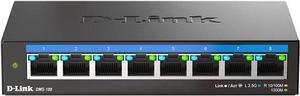 D-Link 8-Port 2.5GB Unmanaged Gaming Switch with 8 x 2.5G - Multi-Gig, Network, Fanless, Plug & Play (DMS-108),Black, Welcome to consult