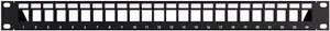 24-Port Modular Patch Panel,1U, Black, Shielded 24-Port Modular Patch Panel,1U, Black, Shielded