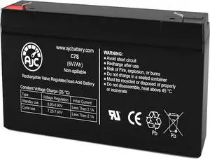 AJC Battery Compatible with Leoch LP6-7.0L 6V 7Ah Sealed Lead Acid Battery