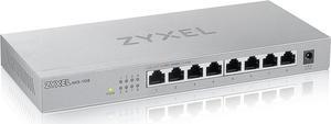 Zyxel 8-Port 2.5G Multi-Gigabit Unmanaged Switch for Home Entertainment or SOHO Network [MG-108]