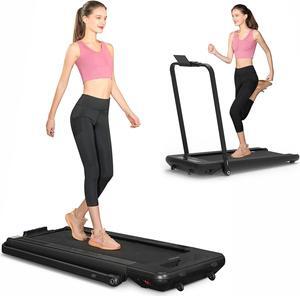 BiFanuo 2 in 1 Folding Treadmill, Under Desk Smart Walking Running Machine, Installation-FreeCompact FoldableTreadmill for Home/Office Gym Cardio Fitness