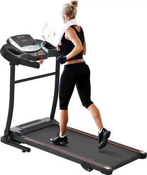 Merax Electric Folding Treadmill  Easy Assembly Fitness Motorized Running Jogging Machine with Speakers for Home Use, 12 Preset Programs