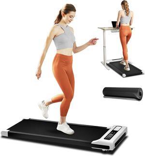 JURITS Walking Pad 2 in 1 for Walking and Jogging, Under Desk Treadmill for Home Office with Remote Control, Portable Walking Pad Treadmill Under Desk, Desk Treadmill in LED Display