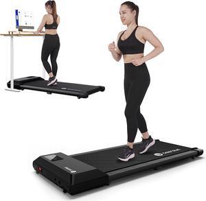 Walking Pad 2 in 1 Under Desk Treadmill, 2.5HP Low Noise Walking Pad Running Jogging Machine with Remote Control for Home Office, Lightweight Portable Desk Treadmill with Wheels & Installation Free