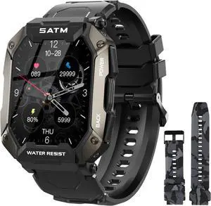 PYRODUM Military Smart Watch for Men, 5ATM Waterproof Rugged Smartwatch, 1.71" Fitness Watch Tracker with Heart Rate Blood Pressure,24 Sports Modes, Outdoor Sports Smart Watches for Android iOS PYRODUM Military Smart Watch for Men, 5ATM Waterproof Rugged Smartwatch, 1.71" Fitness Watch Tracker with Heart Rate Blood Pressure,24 Sports Modes, Outdoor Sports Smart Watches for Android iOS