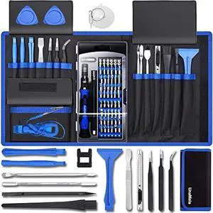 80 IN 1 Professional Computer Repair Tool Kit, Precision Screwdriver Set with 56 Bits, Magnetic screwdriver set Compatible for Laptop, PC, MacBook, Tablet, iPhone, PS4, and Other Electronic Repair