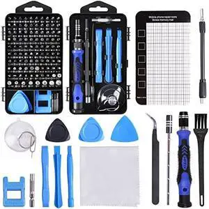 HPFIX Precision Screwdriver Sets 124-Piece Computer Tool Kit with 101 Bits Magnetic, Electronics Repair Tool Kit for iPhone, MacBook, Laptop, PC, Tablet, PS4, Xbox, Nintendo, Game Console