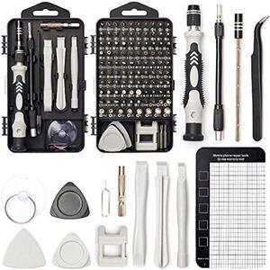 Precision Screwdriver Set, SHARDEN 122 in 1 Electronics Magnetic Repair Tool Kit with Case for Repair Computer, iPhone, PC, Cellphone, Laptop, Nintendo, PS4, Game Console, Watch, Glasses etc (Grey)