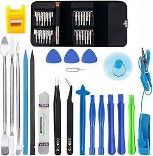 Electronics Screen Opening Pry Tool Repair Kit with Steel and Carbon Fiber Nylon Spudgers, Professional 46 in 1 Mobile Phone Screen Opening Repair Tools Set for Open Cellphone, Laptops, Tablets