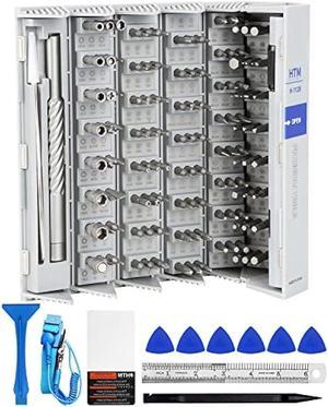 HengTianMei Screwdriver Sets 141 Piece Electronics Precision Screwdriver with 120 Bits Magnetic Repair Tool Kit for iPhone, MacBook, Computer, Laptop, PC, Tablet, PS4, Xbox, Nintendo, Game Console