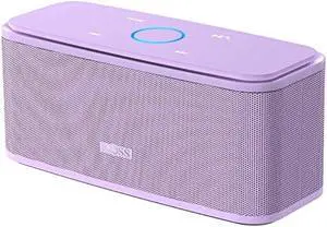 DOSS Bluetooth Speaker, SoundBox Touch Portable Wireless Bluetooth Speaker with 12W HD Sound & Bass, IPX5 Waterproof, 20H Playtime, Touchpad Control, H&sfree, Speaker for Home,Outdoor,Travel Purple